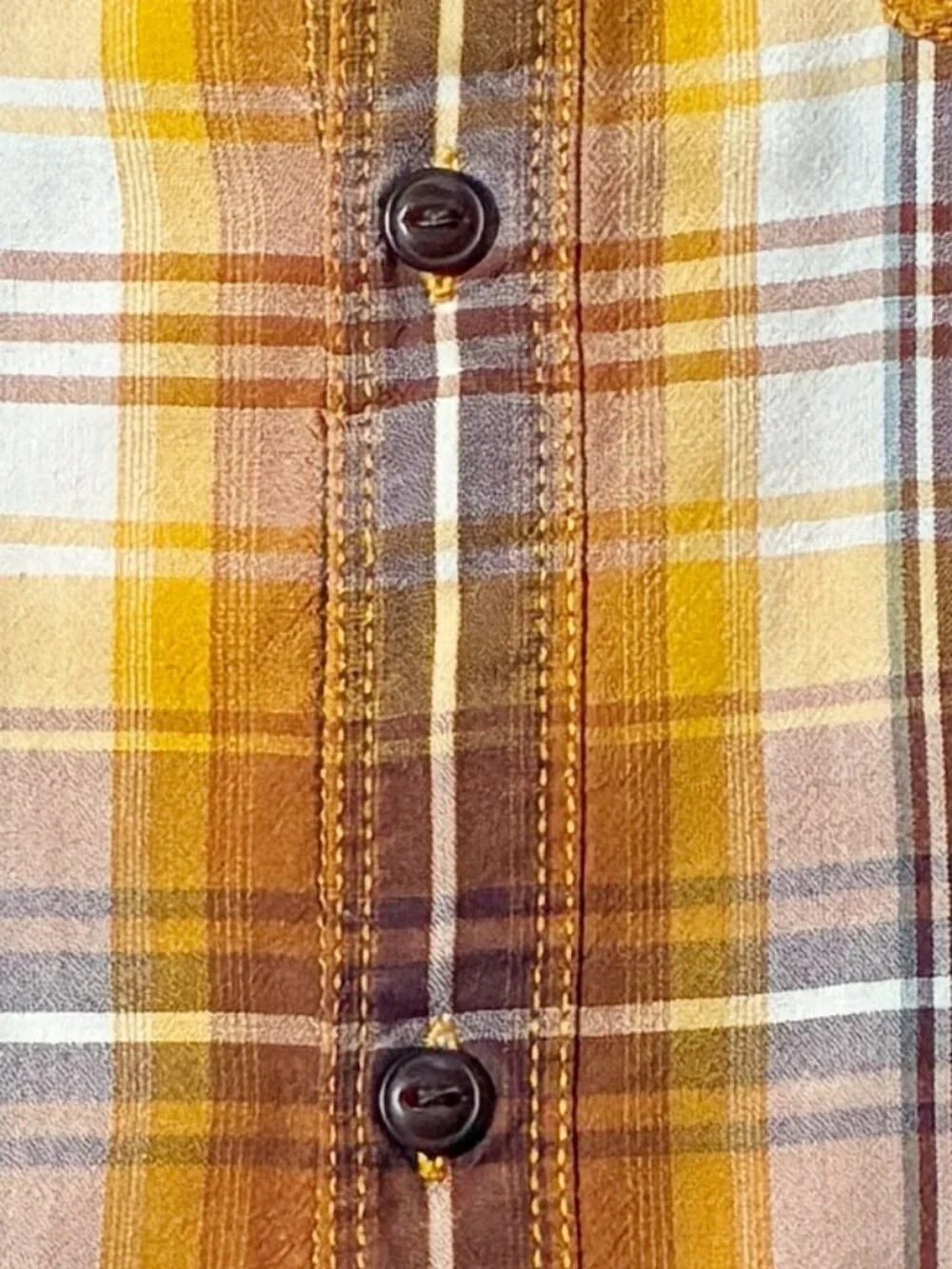 The North Face Watchme Shirt Men's XL Orange Plaid Cotton Modal Button Up SS